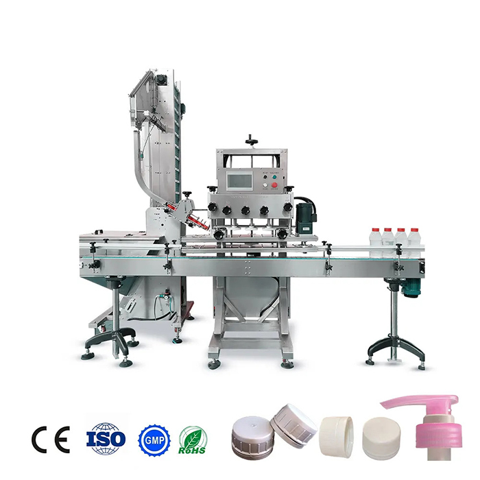 Peiriant Capio Potel Gwydr Awtomatig Llawn Ar gyfer Siampŵ