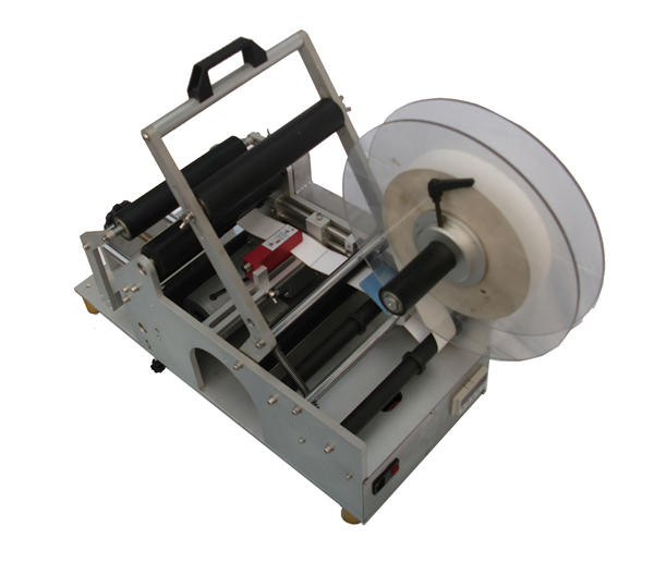 Peiriant labelu lled-awtomatig poteli ffatri